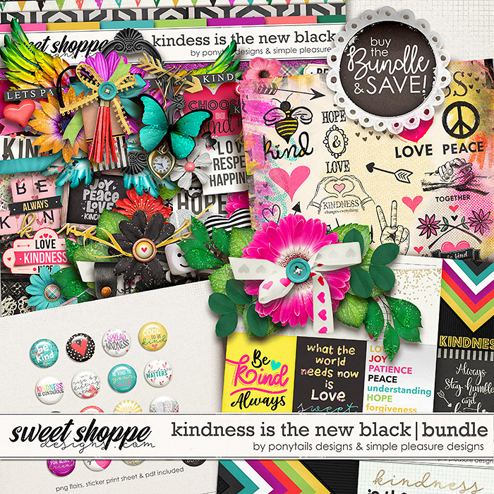 Kindness is the New Black Bundle by Ponytails Designs and Simple Pleasure Designs
