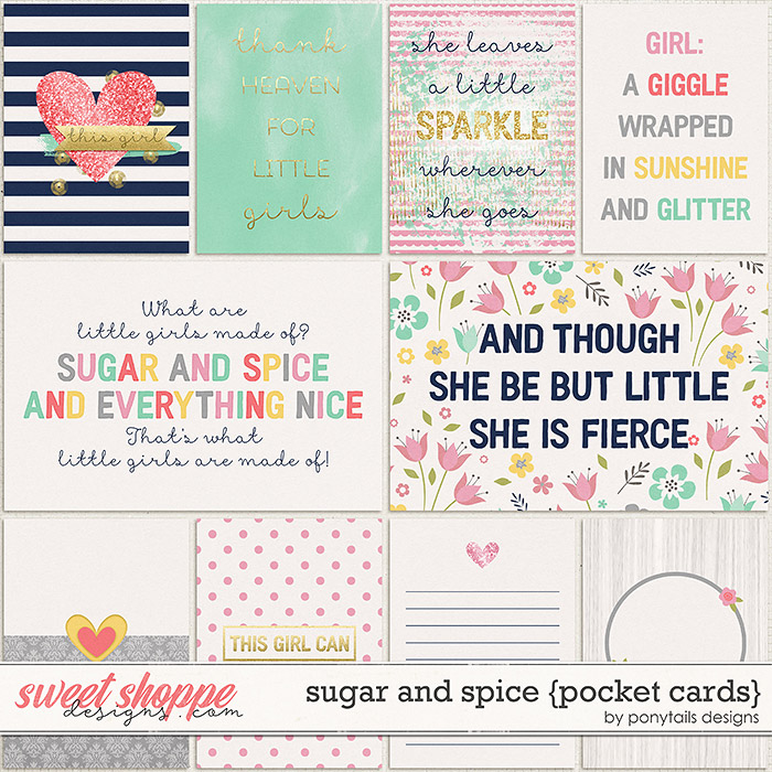 Sugar and Spice Pocket Cards by Ponytails