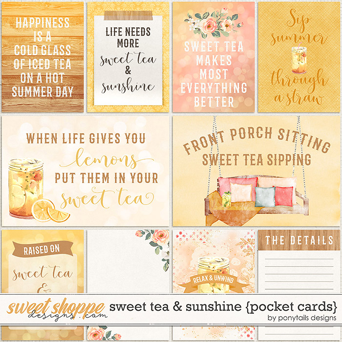 Sweet Tea & Sunshine Pocket Cards by Ponytails