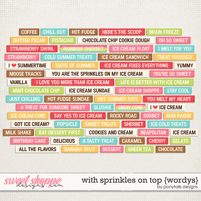 With Sprinkles on Top Wordys by Ponytails