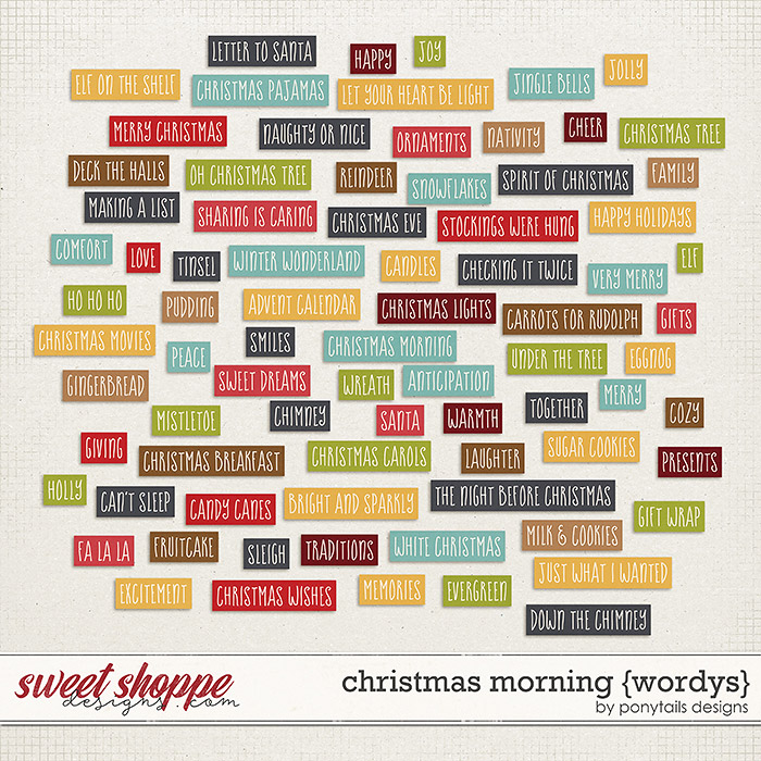 Christmas Morning Wordys by Ponytails