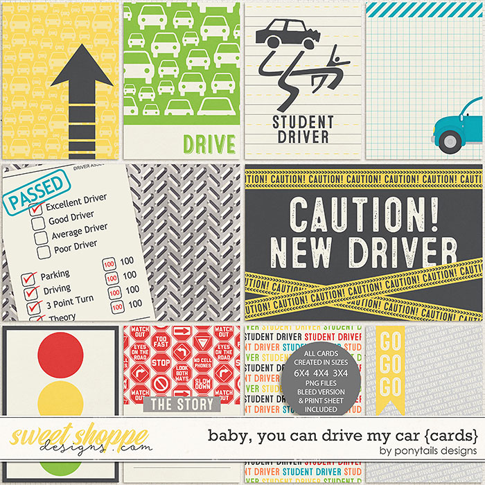 Baby, You Can Drive My Car Pocket Cards by Ponytails