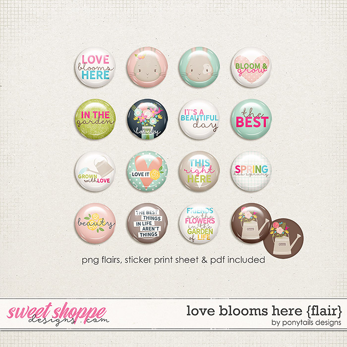 Love Blooms Here Flair by Ponytails