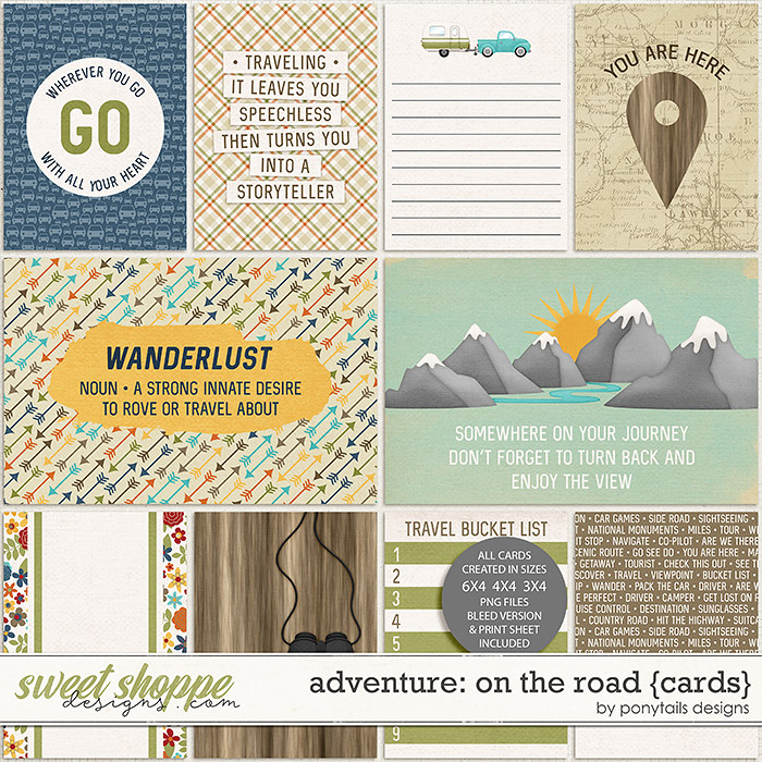 Adventure: On the Road Pocket Cards by Ponytails