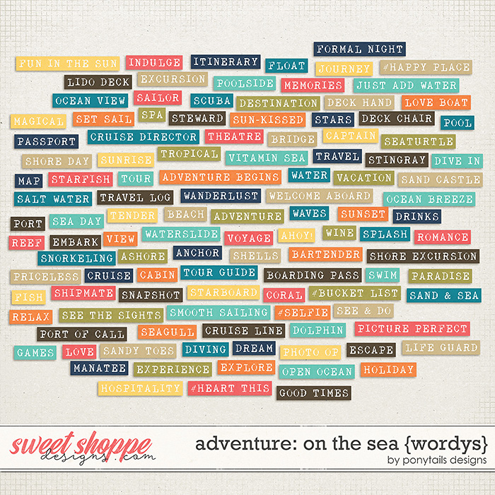 Adventure: On the Sea Wordys by Ponytails