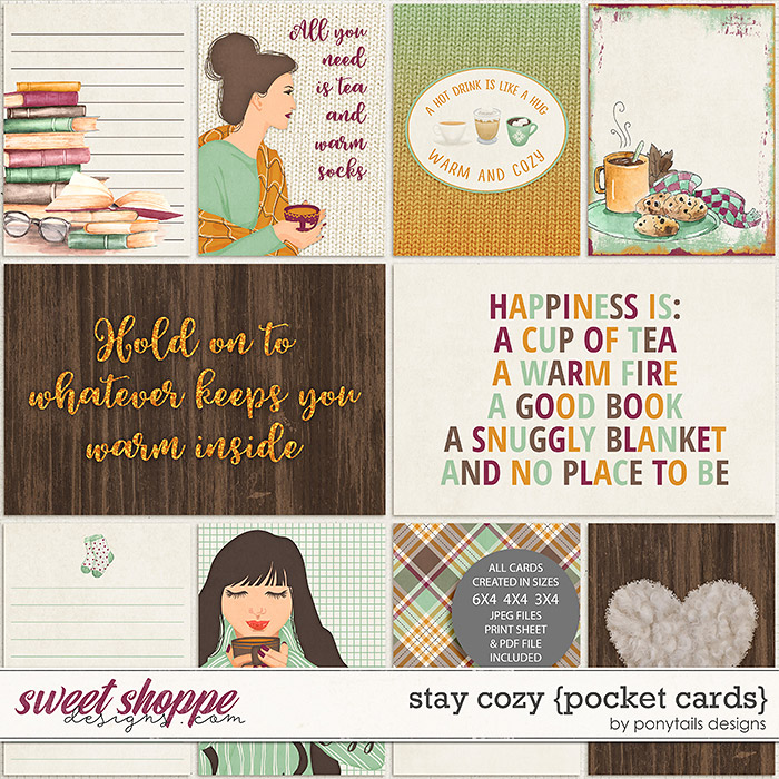 Stay Cozy Pocket Cards by Ponytails