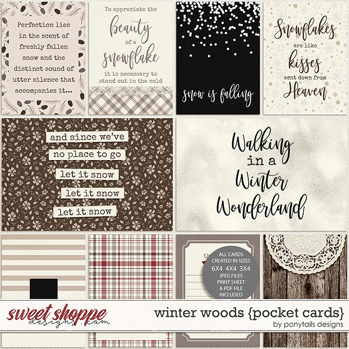 Winter Woods Pocket Cards by Ponytails