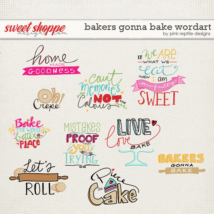 Bakers Gonna Bake Word Art by Pink Reptile Designs