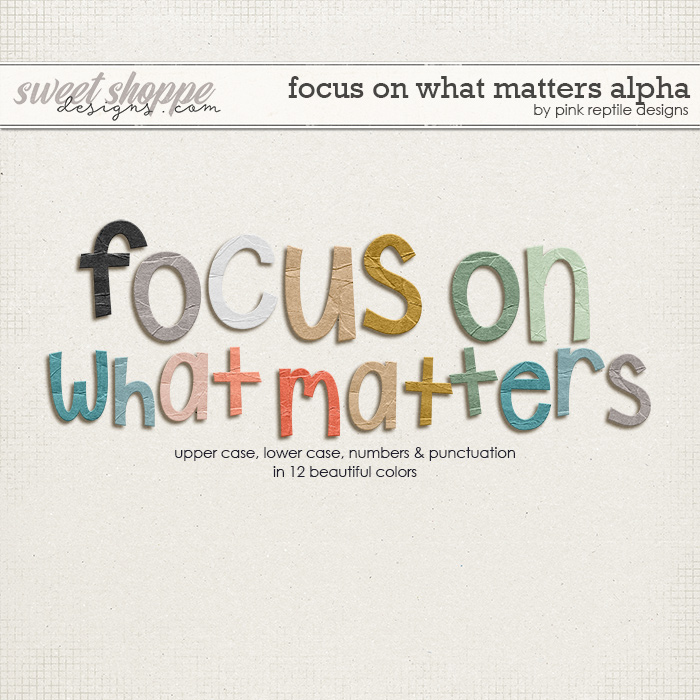 Focus On What Matters Alpha by Pink Reptile Designs