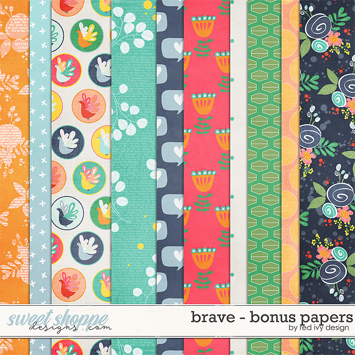 Brave - Bonus Papers by Red Ivy Design