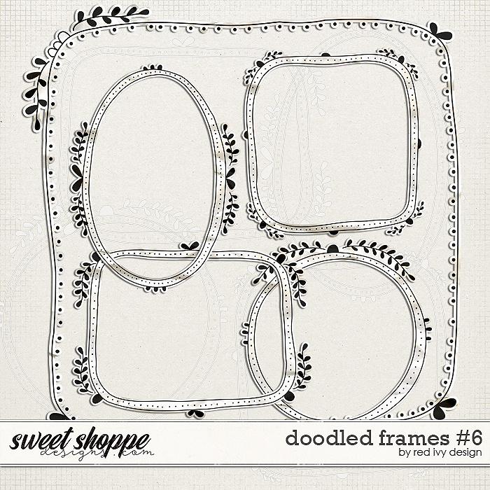 Doodled Frames #6 by Red Ivy Design