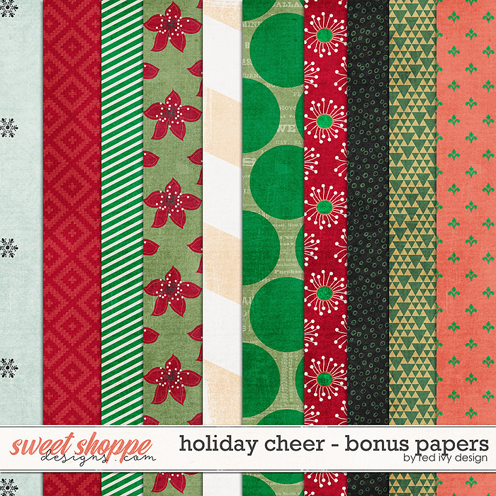 Holiday Cheer - Bonus Papers by Red Ivy Design