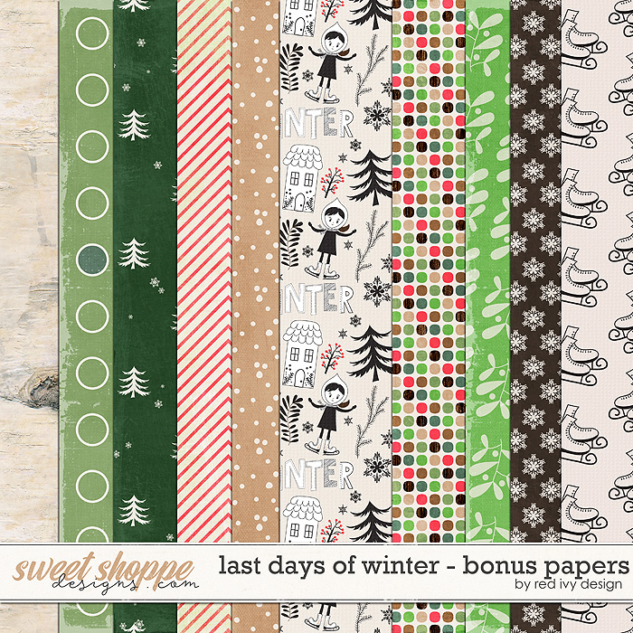 Last Days of Winter - Bonus Papers by Red Ivy Design