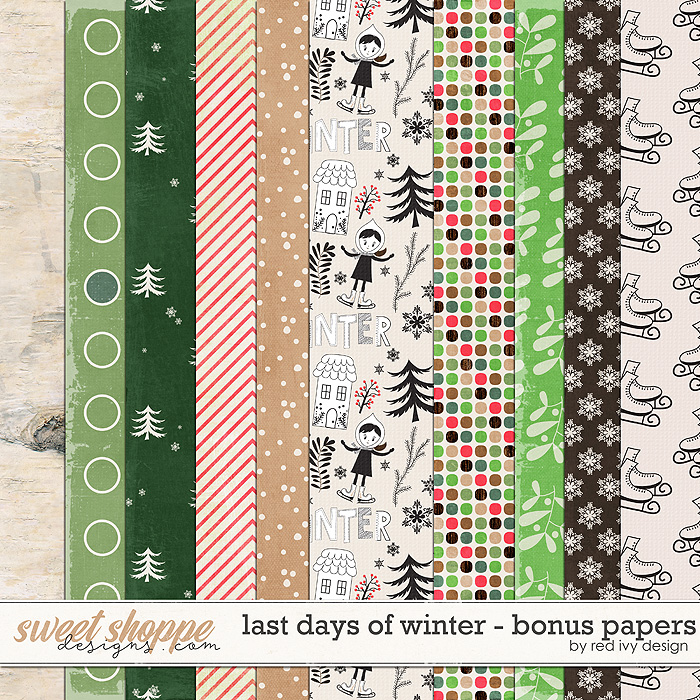 Last Days of Winter - Bonus Papers by Red Ivy Design Last Days of Winter - Bonus Papers by Red Ivy Design