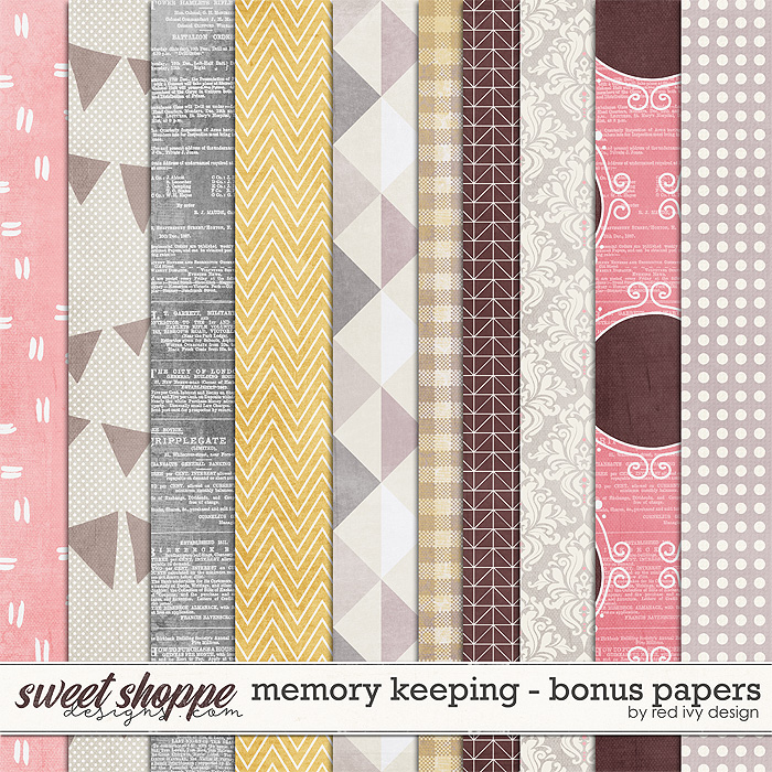 Memory Keeping - Bonus Papers by Red Ivy Design Memory Keeping - Bonus Papers by Red Ivy Design
