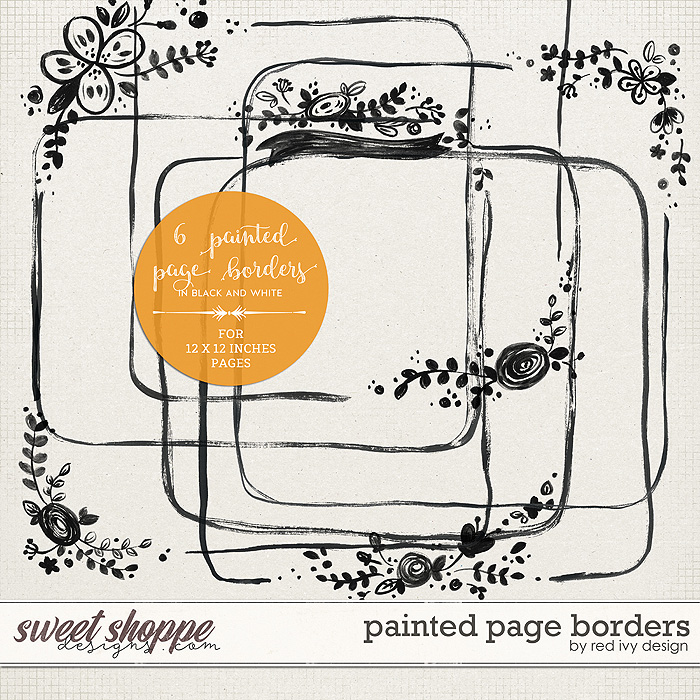 Painted Page Borders by Red Ivy Design