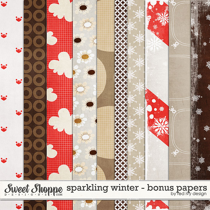 Sparkling Winter - Bonus Papers - by Red Ivy Design