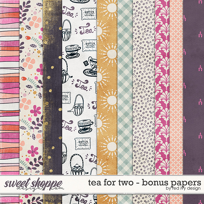 Tea For Two - Bonus Papers by Red Ivy Design Tea For Two - Bonus Papers by Red Ivy Design