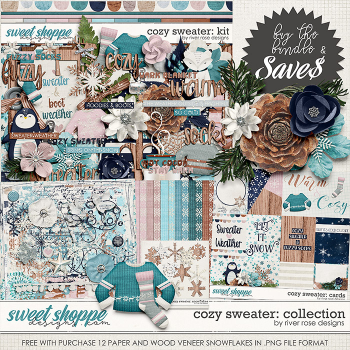 Cozy Sweater: Collection + FWP by River Rose Designs