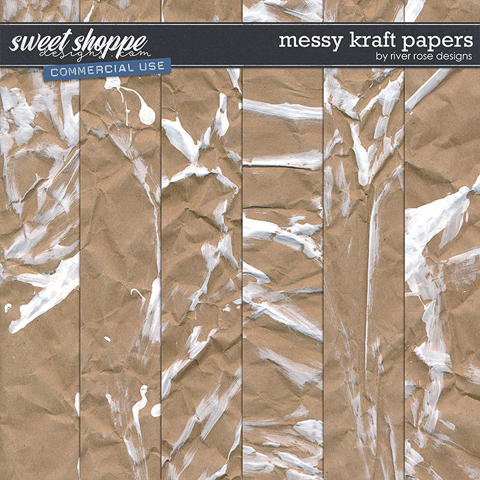CU Messy Kraft Papers by River Rose Designs