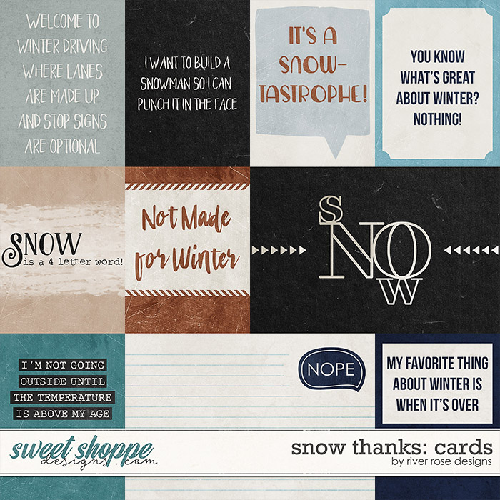 Snow Thanks: Cards by River Rose Designs