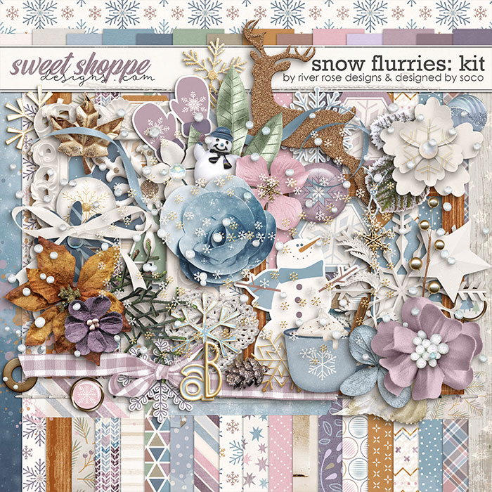 Snow Flurries Kit by River Rose Designs and Designed by Soco