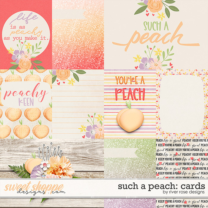 Such a Peach: Cards by River Rose Designs
