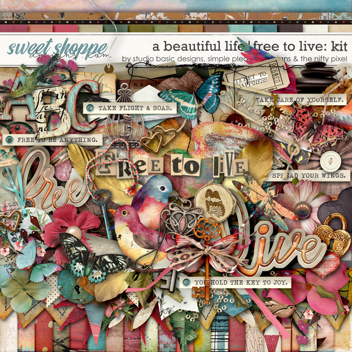 A Beautiful Life: Free To Live Kit by Simple Pleasure Designs & Studio Basic & The Nifty Pixel