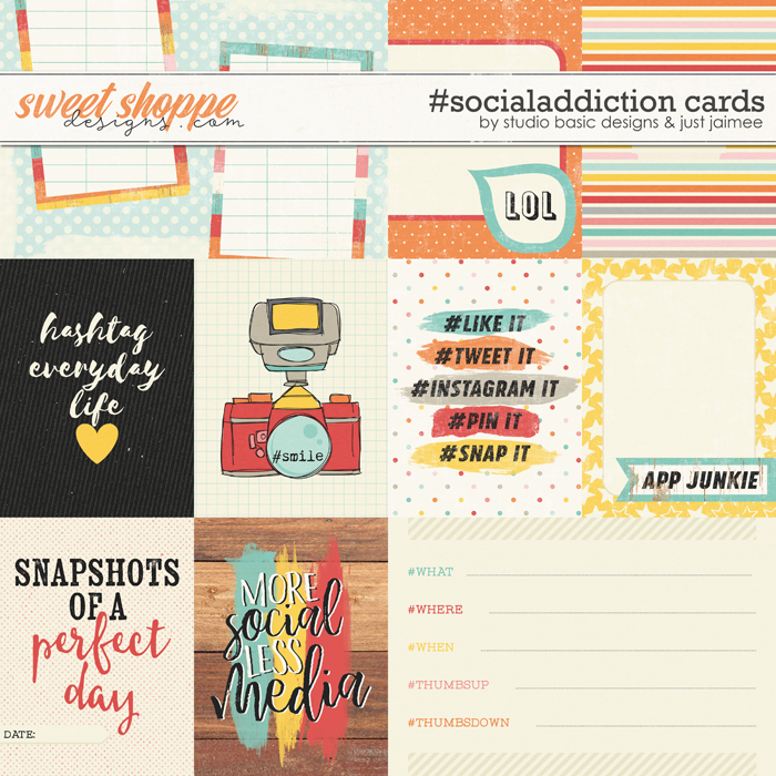 #socialaddiction Cards by Studio Basic and Just Jaimee