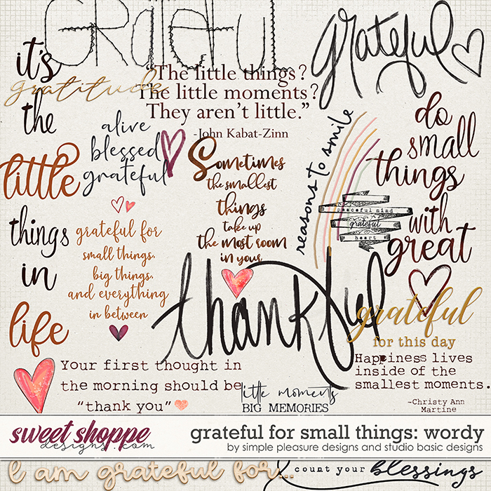 Grateful For Small Things Wordy by Simple Pleasure Designs and Studio Basic