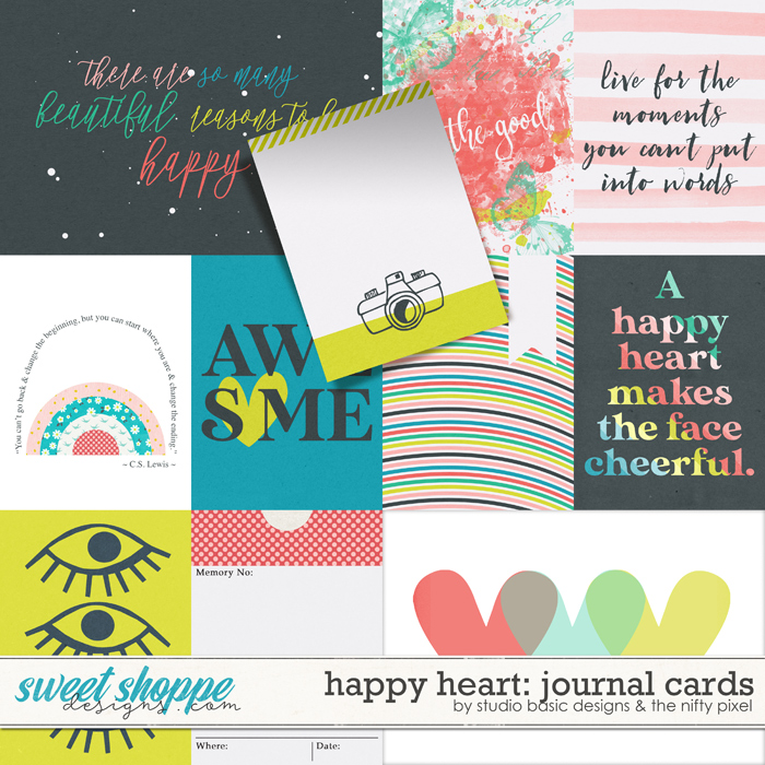 Happy Heart Cards by Studio Basic and The Nifty Pixel