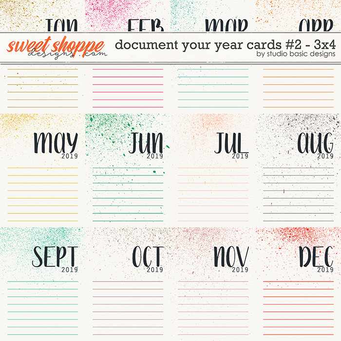 Document Your Year Cards #2 - 3x4 by Studio Basic Document Your Year Cards #2 - 3x4 by Studio Basic