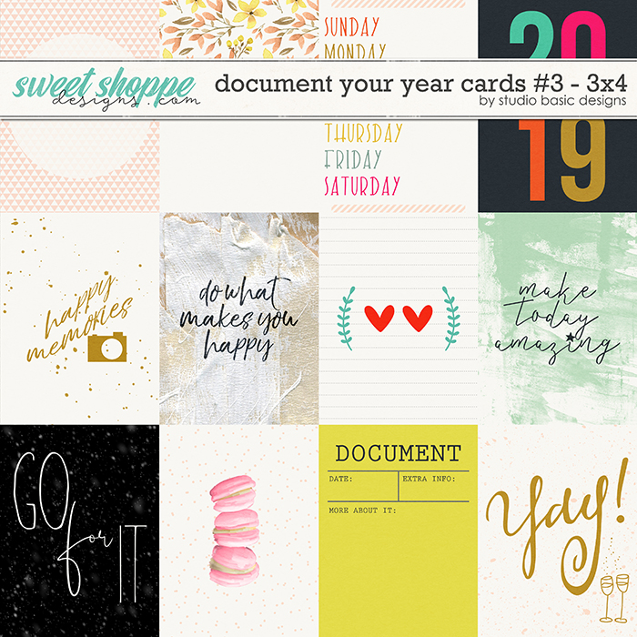 Document Your Year Cards #3 - 3x4 by Studio Basic Document Your Year Cards #3 - 3x4 by Studio Basic