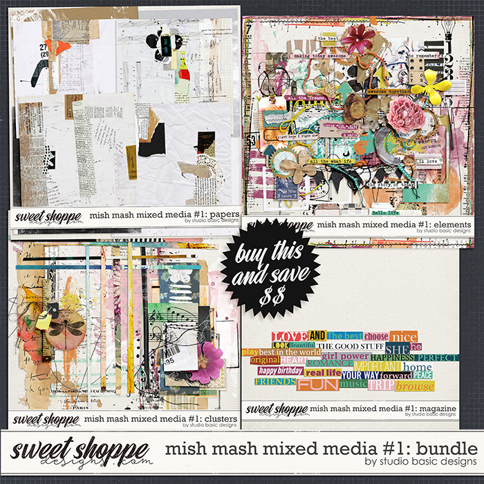 Mish Mash Mixed Media #1 Bundle by Studio Basic