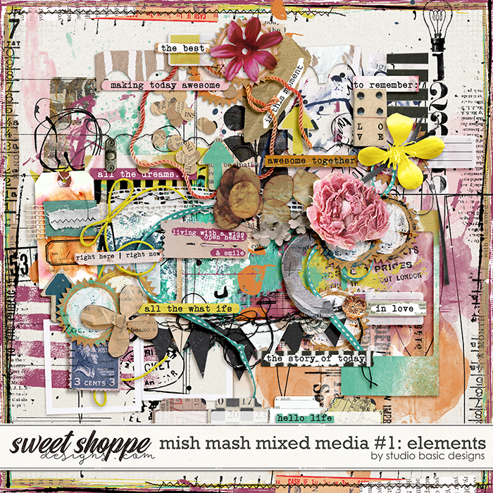 Mish Mash Mixed Media #1 Elements by Studio Basic