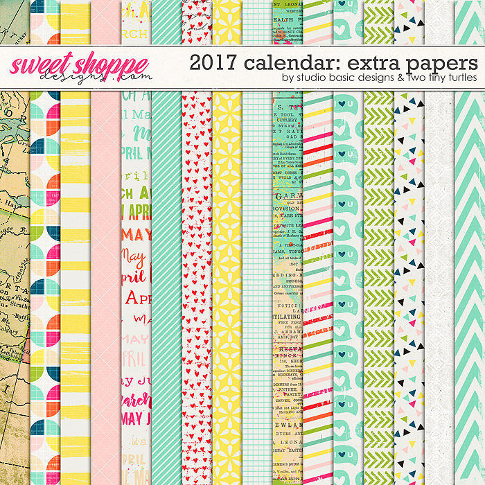 2017 Calendar: Extra Papers by Studio Basic and Two Tiny Turtles 2017 Calendar: Extra Papers by Studio Basic and Two Tiny Turtles