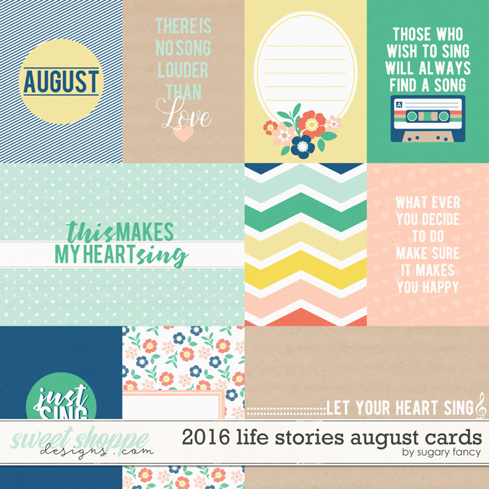 2016 Life Stories - August Cards by Sugary Fancy 2016 Life Stories - August Cards by Sugary Fancy