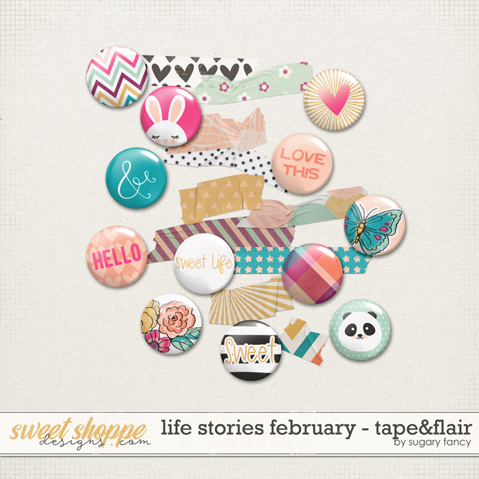 2016 Life Stories - February Tape & Flair by Sugary Fancy 2016 Life Stories - February Tape & Flair by Sugary Fancy