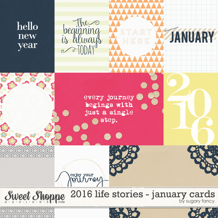 2016 Life Stories - January Cards by Sugary Fancy 2016 Life Stories - January Cards by Sugary Fancy