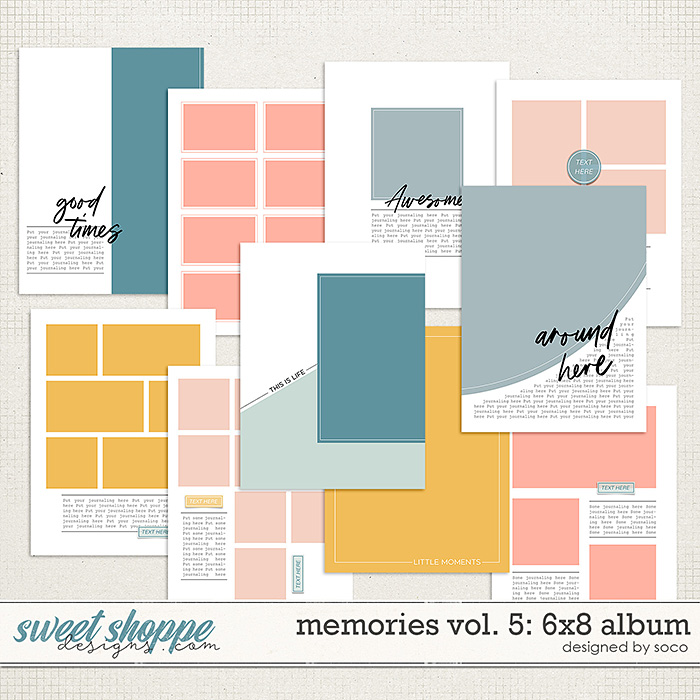 Memories Vol. 5 - 6x8 Template Album | Designed by Soco
