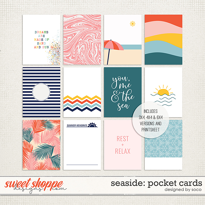Seaside: Pocket Cards | Designed by Soco