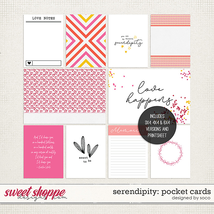 Serendipity: Pocket Cards | Designed by Soco