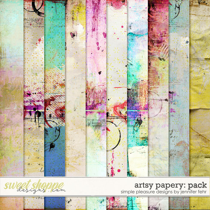 artsy papery pack: simple pleasure designs by jennifer fehr