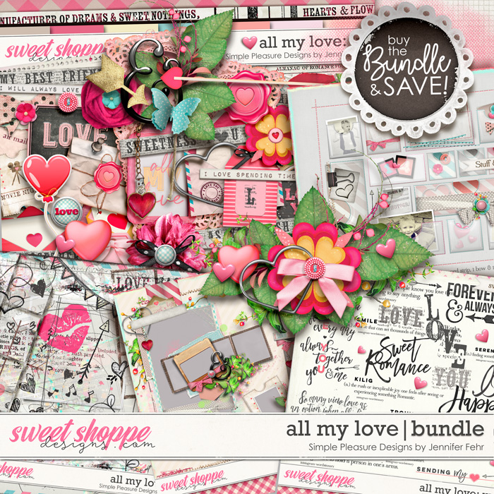 all my love bundle: simple pleasure designs by jennifer fehr