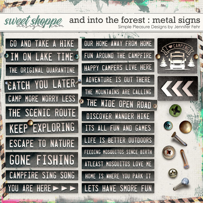 and into the forest metal signs addition: simple pleasure designs by jennifer fehr