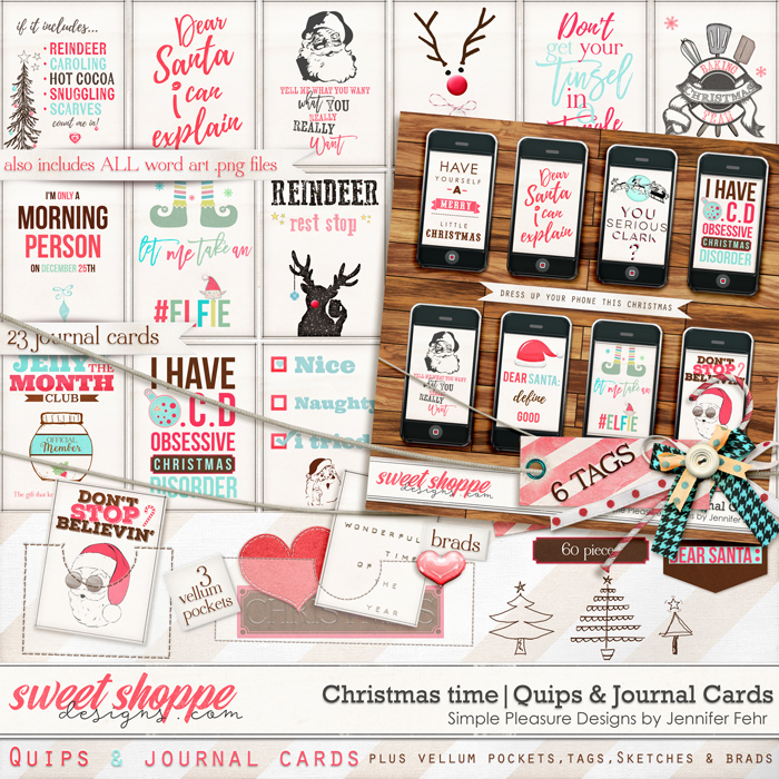 At Christmas time | quips & cards kit: simple pleasure designs by Jennifer Fehr