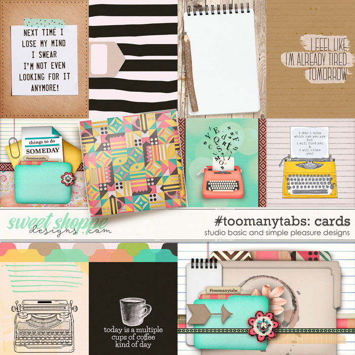 #toomanytabs Cards by Simple Pleasure Designs and Studio Basic