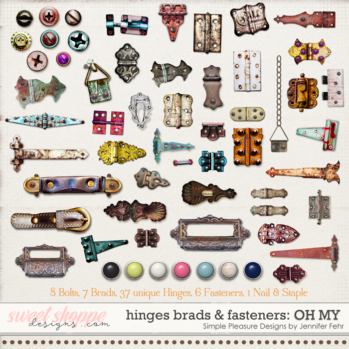 hinges brads & fasteners OH MY: Simple Pleasure Designs by Jennifer Fehr