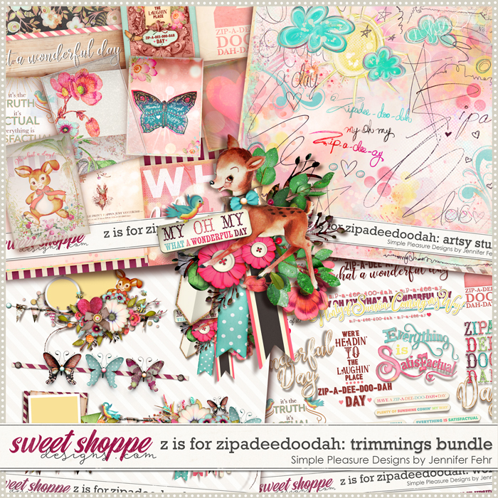  Z is for zip-a-dee-doo-dah trimmings bundle: Simple Pleasure Designs by Jennifer Fehr 