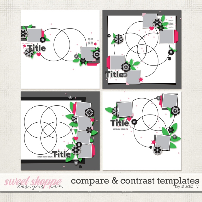 Compare and Contrast Templates by Studio Liv